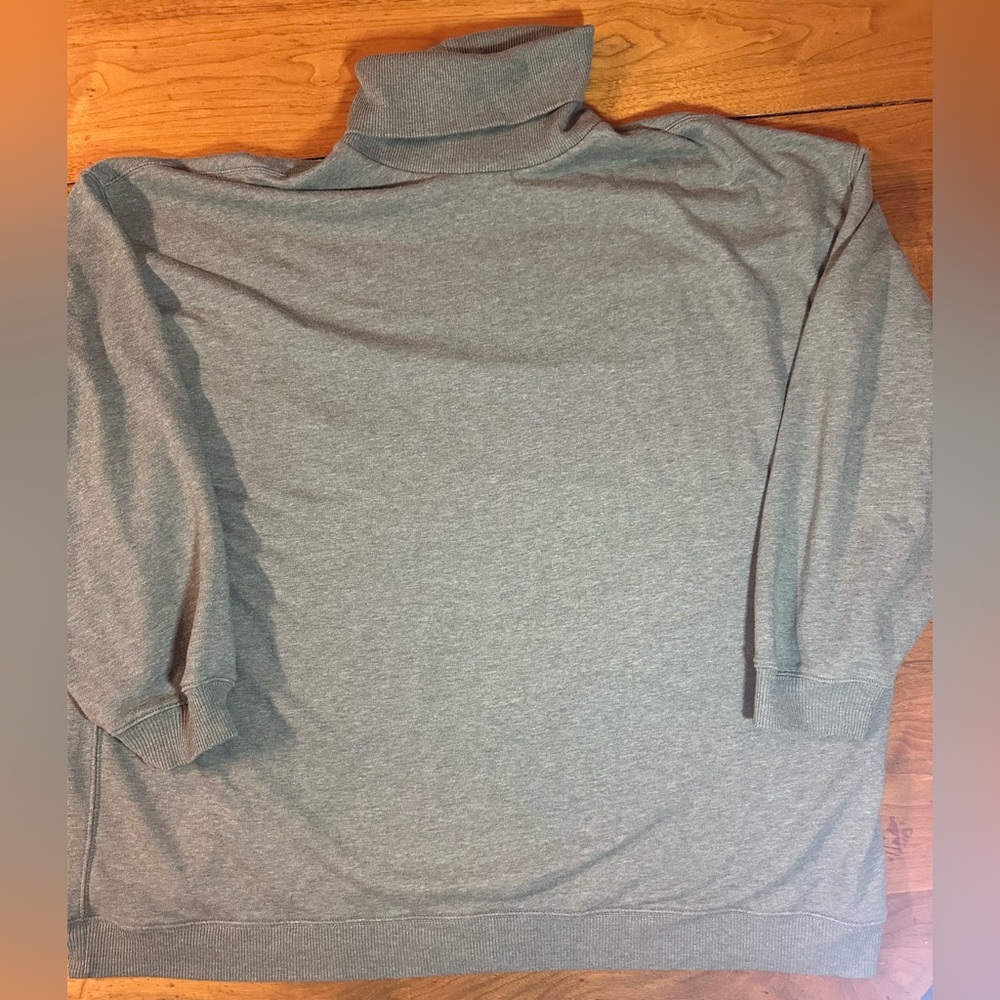 American Eagle Womens Sweatshirt XL Green Jegging Fit Tunic Cowl Neck